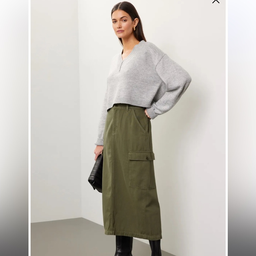 Reformation Jeans Maggi Cargo Midi Skirt N212-3